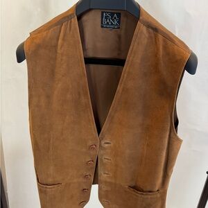 Jos. A. Bank Tan Suede Vest